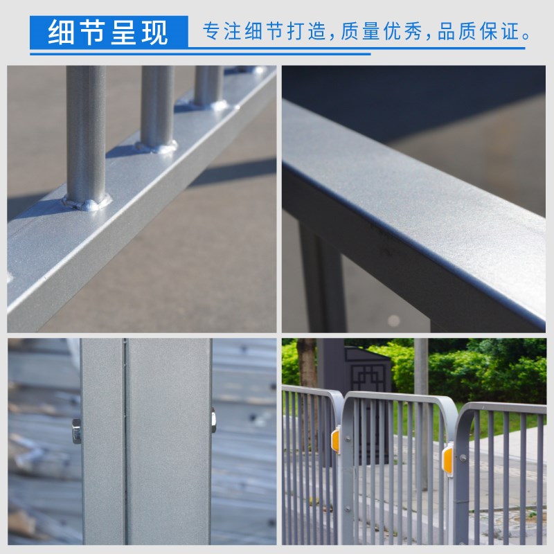 现货市政道路公路围栏镀锌钢港式护栏II型隔离栏交通人行道栏杆防