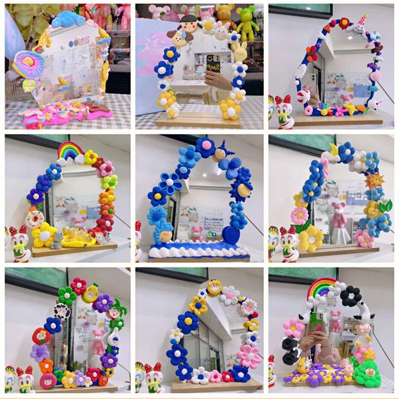 速发超轻粘土儿童手工diy材料包相框橡皮泥装饰黏土镜子亲子团建
