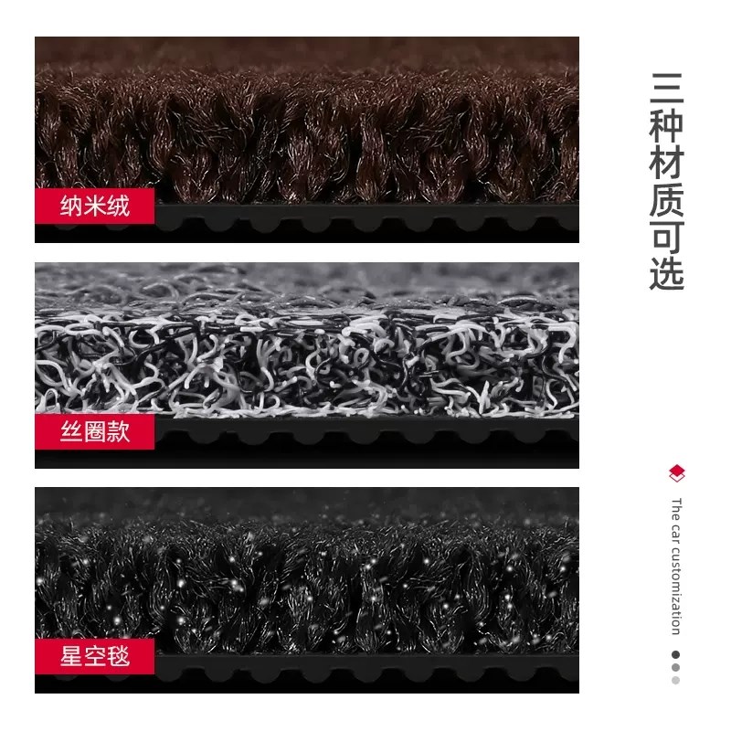 速发汽车脚垫上层单独主驾驶副丝圈地垫全车地毯防滑可拆卸星空毯