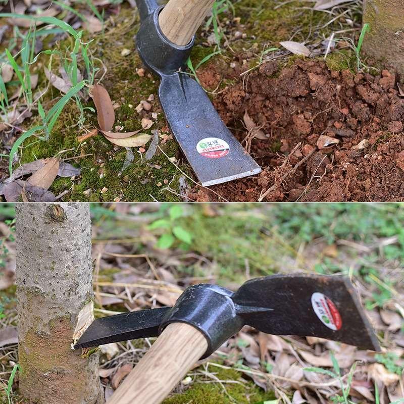 速发工锻打树斧挖镐根工具户外头桩专用镐锄洋镐R十字镐挖土镐挖