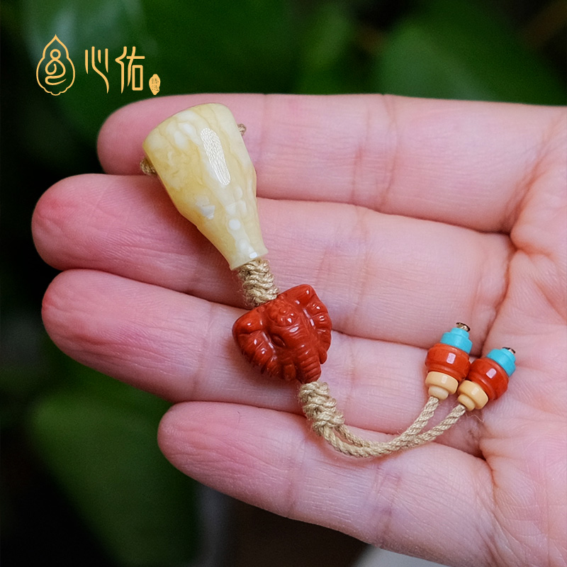 速发凉山南红象神背云吊坠小配件散珠 星月菩提手串配饰品挂件