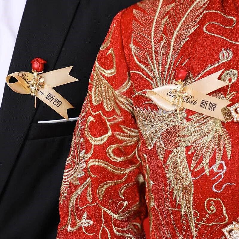速发新郎新娘胸花高级感结婚礼用父母亲家人胸口麦穗司仪伴郎伴娘