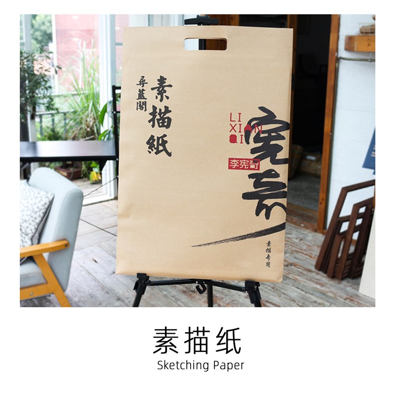 保真速发李宪奇素描纸铅画纸t专业素描纸4K美术纸水粉纸200g素描