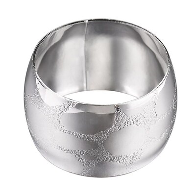 速发12pcs/set Metallic Dark Texture Round Napkin Rings for W