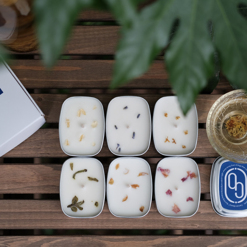 速发拾光宝盒花瓣复古便当香熏旅行 玫瑰茉莉桂花薰衣绿茶熏香