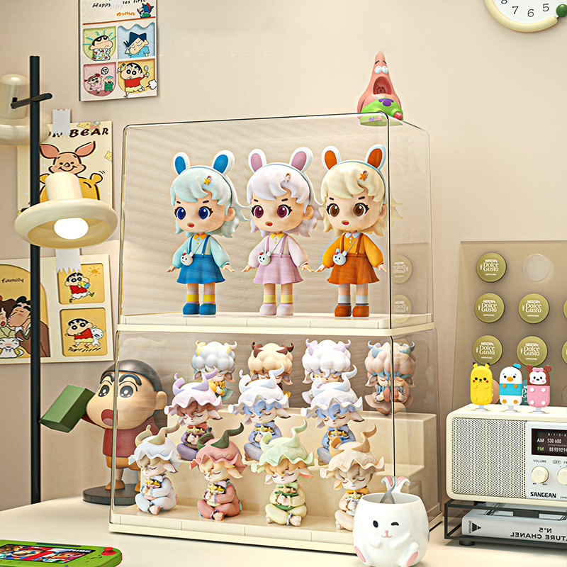 速发特纳展示架亚克力透明防尘摆件展示柜泡收玛泡展示盒