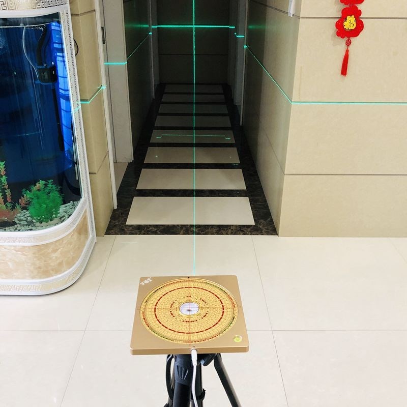 保真速发万福堂风水罗n盘3D激光红外线罗盘十字三元三合综合盘高