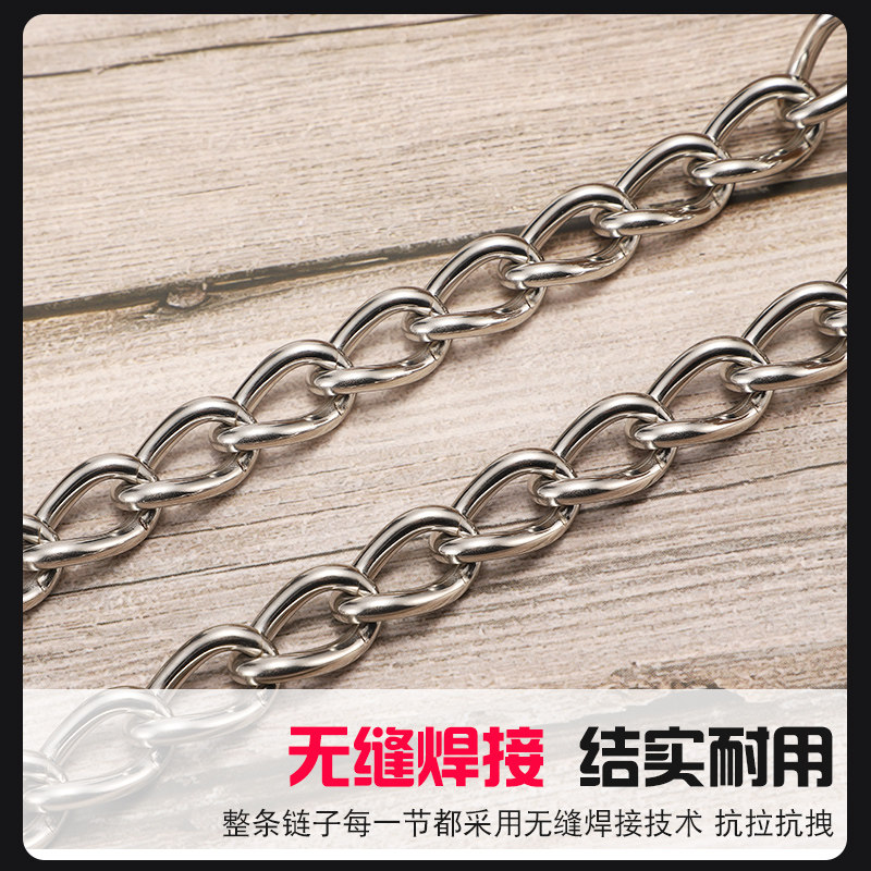 现货不牵钢狗狗一拖二牵m件头配引双头牵引绳小中大型遛两条2狗双