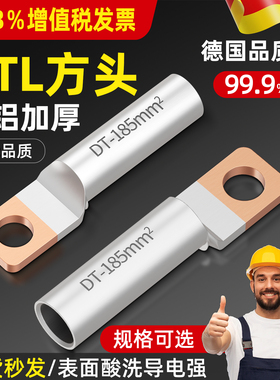 方头铜铝过渡鼻子DTLF-70/95/120/150光伏空开断路器专用接线端子