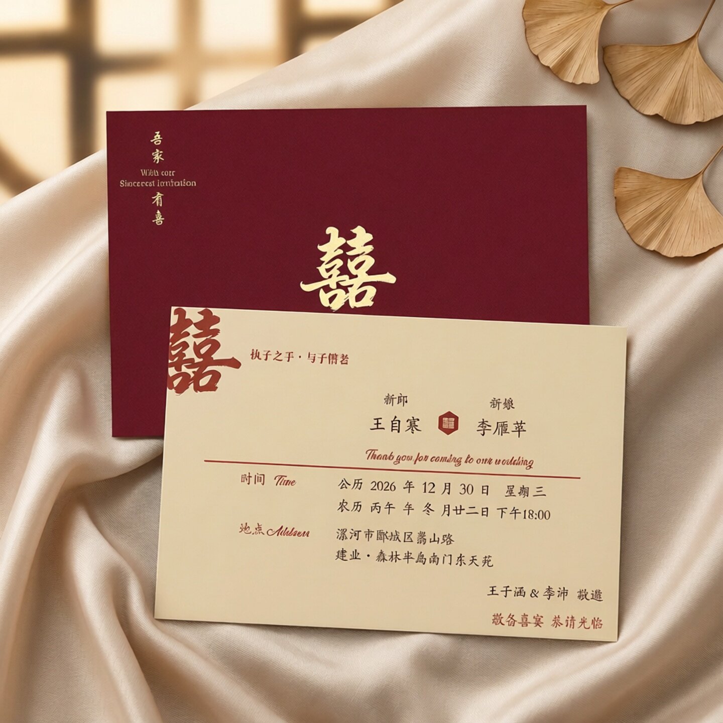 2026新款高级感结婚请柬