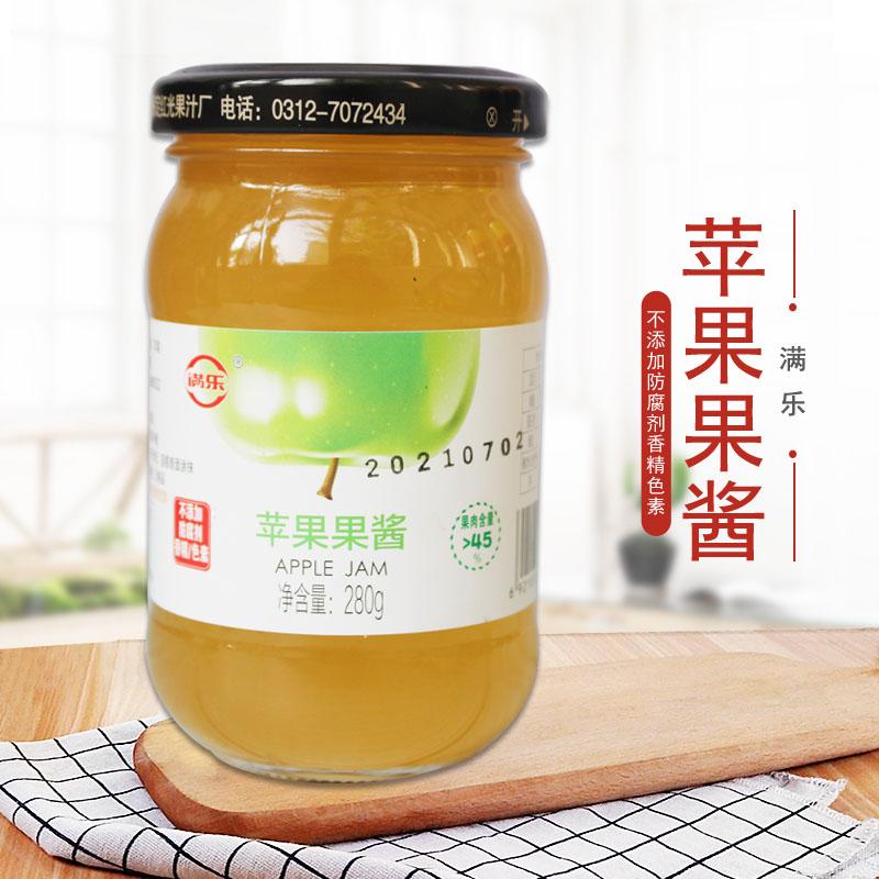 满乐苹果果酱果肉面包西餐配料