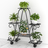 铁艺花架子多层落地式 可移动室内阳台客厅置物架家用绿萝花盆托架