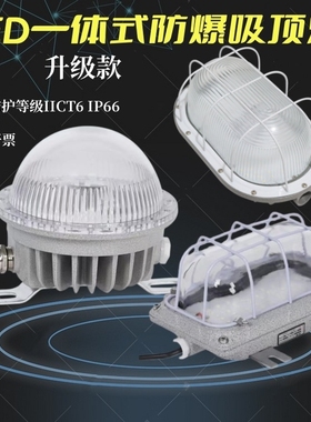 LED防爆灯吸顶灯IICT6仓库厂房防水IP66防尘加油站车间照明三防灯