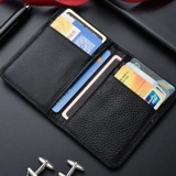 Бумажник, мужской ультратонкий картхолдер, чехол для водительских прав, карточки, новая коллекция, из натуральной кожи