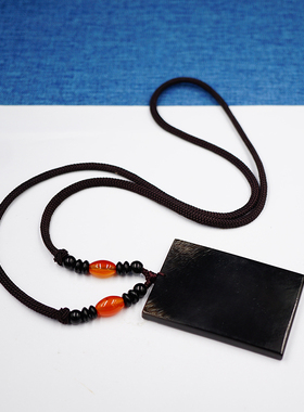 手工精品天然黑驴蹄子平安无事牌吊坠男女款项链坠文玩饰品老师傅