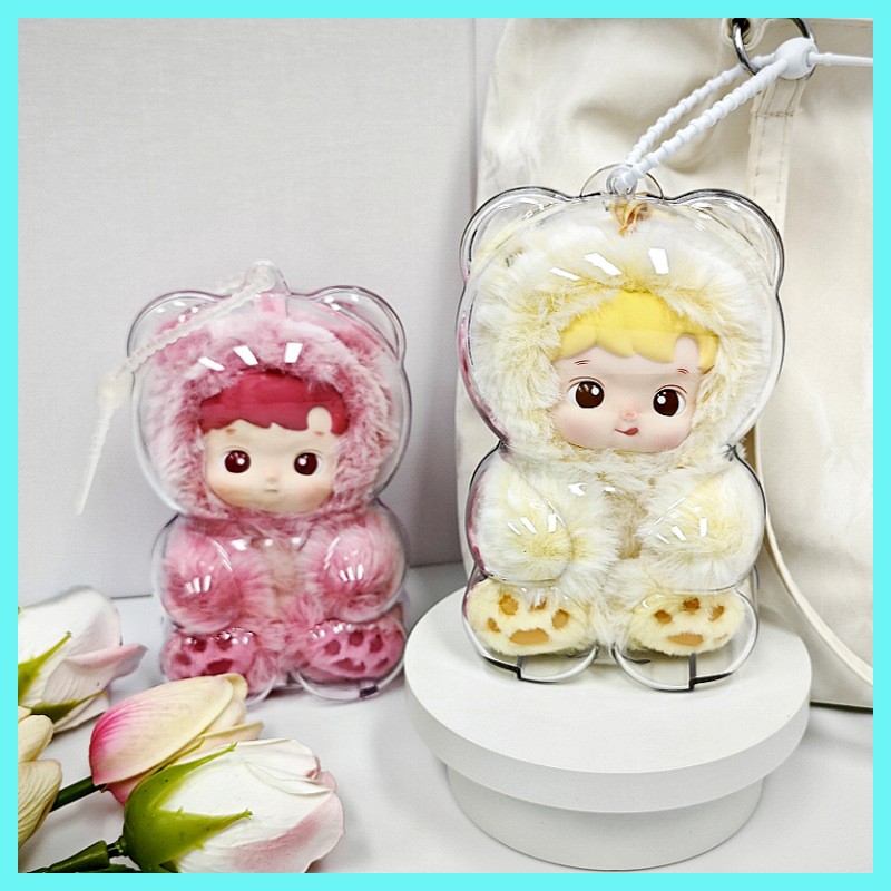 POPMART泡泡玛特HACIPUPU小熊软糖系列搪胶毛绒挂件防尘保护外壳