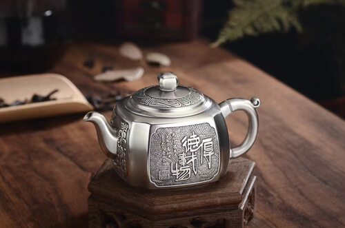 林钰师傅手工 足银茶具纯银999泡茶壶家用客厅茶具套装送礼茶壶茶