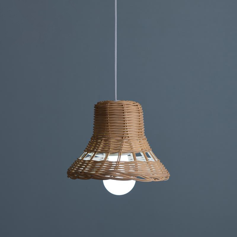 藤编灯手工复古儿童帐篷专用小吊灯摄影装饰led小灯北欧简约风