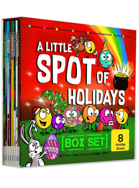 预售 英文原版 豆豆家族的魔法情商课 A Little SPOT of Holidays 一点点假期 8册盒装 儿童启蒙绘本 圣诞节新年节日礼品故事书