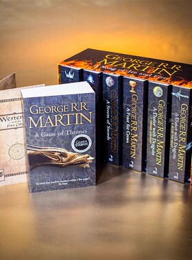 冰与火之歌 英文原版 A Song of Ice and Fire 权力的游戏7册盒装 列王的纷争 冰雨的风 美剧原版小说 乔治马丁 附地图