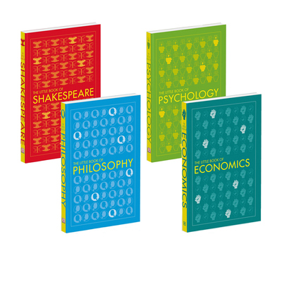 DK人类的思想百科丛书 4册合售 The Little Book of Economics/Philosophy/Psychology/ Shakespeare 英文原版 学科知识百科
