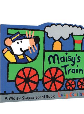 英文原版绘本 Maisy Train A Maisy Shaped Board Book 小鼠波波交通工具造型纸板书 儿童早教启蒙纸板书