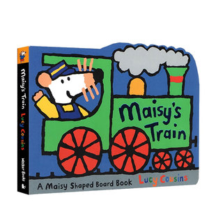 英文原版绘本 Maisy Train A Maisy Shaped Board Book 小鼠波波交通工具造型纸板书 儿童早教启蒙纸板书