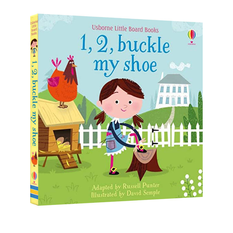 英文原版 little board books: 1, 2, buckle my shoe 纸板书 儿童