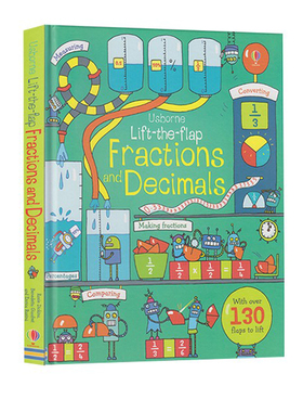 英文原版 Usborne Fractions and Decimals 分数和小数 纸板翻翻书 尤斯伯恩 儿童科普数学认知绘本