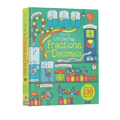 英文原版 Usborne Fractions and Decimals 分数和小数 纸板翻翻书 尤斯伯恩 儿童科普数学认知绘本