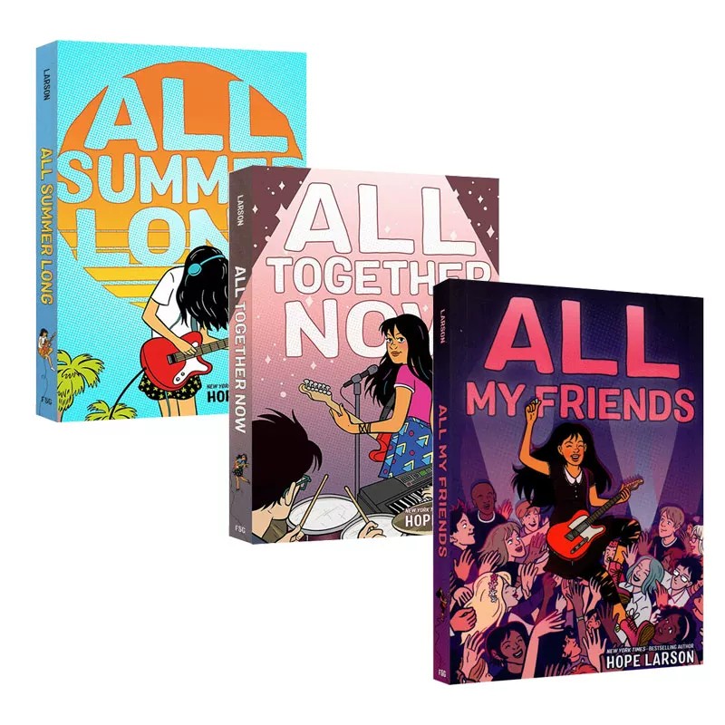 英文原版 Eagle Rock Series All Summer Long/All Together Now 3册 梦想与友谊 全彩漫画图画书 青少年课外阅读故事书