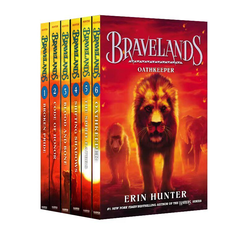 预售 Bravelands 勇敢之地首部曲1-6册 狗武士系列 破碎狮群 荣耀守则 青少年动物奇幻冒险小说 猫武士Warriors同系列