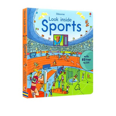 Usborne Look inside Sports 偷偷看里面系列 体育百科 低幼科普翻翻书认知启蒙 纸板书 尤斯伯恩
