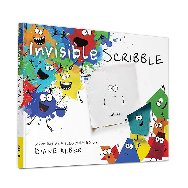 英文原版 Invisible Scribble 看不见的涂鸦 精装 儿童创意成长绘本 涂鸦艺术培养 Diane Alber创意绘本