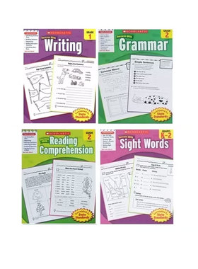 低年级学乐成功系列 Scholastic Success 学前 一年级 二年级 4册Grammar Writing Sight Words写作阅读理解常见字 练习册