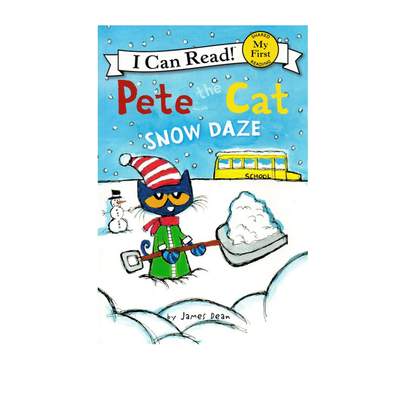 英文原版 I can read 1 Pete the Cat Snow Daze皮特猫分级读物