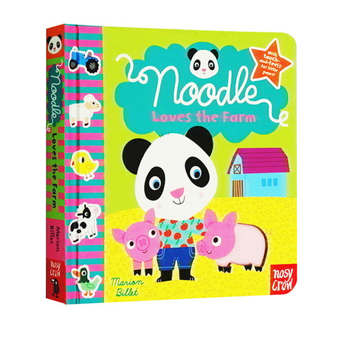 英文原版 Noodle Loves the Farm 纸板触摸书 1-3岁宝宝启蒙英文绘本 Nosy Crow 大嘴鸟出品