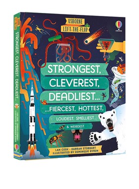Usborne出品 更坚强，更聪明，更致命翻翻书 英文原版 Lift-the-Flap Strongest, Cleverest, Deadliest 幼儿科普科学知识英语绘本