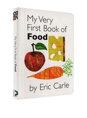 英文原版 My Very First Book of Food 上下翻页配对纸板书 艾瑞卡尔 Eric Carle 低幼认知启蒙 英语单词学习 亲子互动图画书