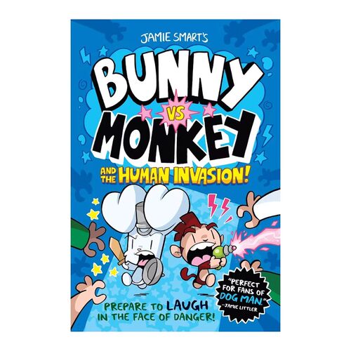 预售 英文原版 Bunny Vs Monkey 2: The Human Invasion 人类入侵 儿童漫画故事书 幽默搞笑故事集