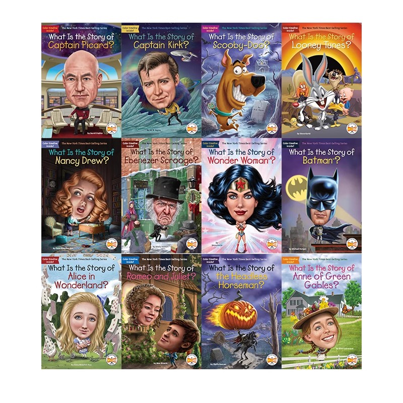 What Is the Story of  IP背后的故事 12册  神奇女侠 蝙蝠侠 绿山墙的安妮 史酷比狗 英文原版非虚构里桥梁章节小说书