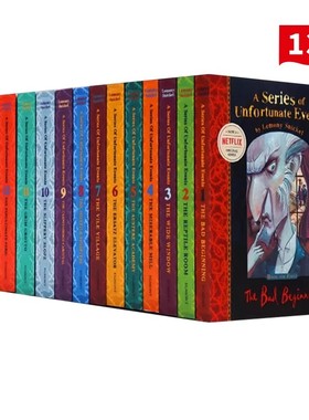 英文原版 A Series of Unfortunate Events 波特莱尔大冒险13册合售 雷蒙斯尼奇的不幸历险 Lemony Snicket 青少年英语课外读物