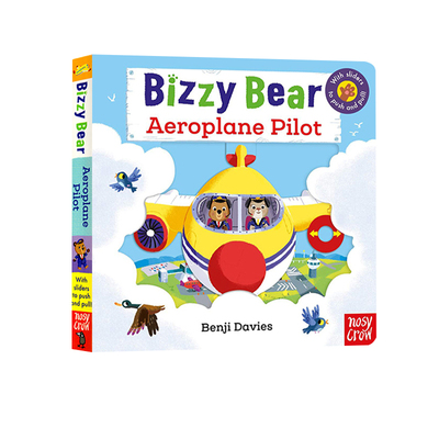 预售 英文原版 Aeroplane Pilot小熊很忙飞行员 纸板操作拉拉书 Bizzy Bear系列  边玩边学 亲子教育 幼儿启蒙读物 可搭sing along