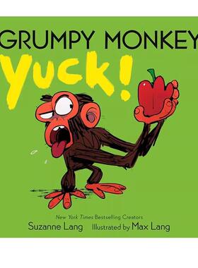 英文原版 Grumpy Monkey Yuck! 暴躁猴不喜欢吃的食物 纸板书 幼儿情绪管理绘本 儿童故事图画 英语启蒙 Suzanne Lang