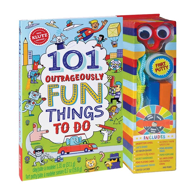 英文原版 KLUTZ 101 Outrageously Fun Things to Do 101件很有趣的事要做 创意手工DIY 动手能力 边玩边学
