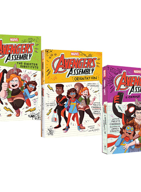 英文原版 Marvel: Avengers Assembly 漫威 复仇者联盟学院 少儿版 3册 精装 儿童初级章节书小说 少儿英文课外阅读