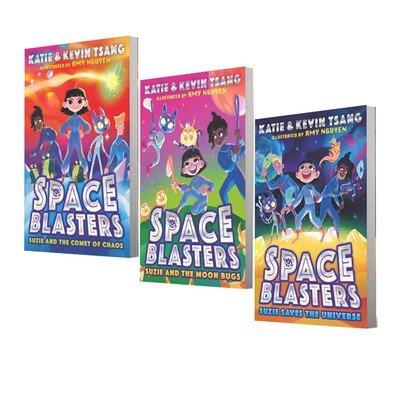英文原版 Space Blasters Suzie Saves:Universe/Moon Bugs 2册 太空冒险 少儿科普章节书小说 青少年英文课外读物