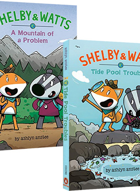 英文原版 Shelby and Watts Graphic Novel 精装 2册 儿童侦探悬疑全彩漫画小说 小学生英文课外读物
