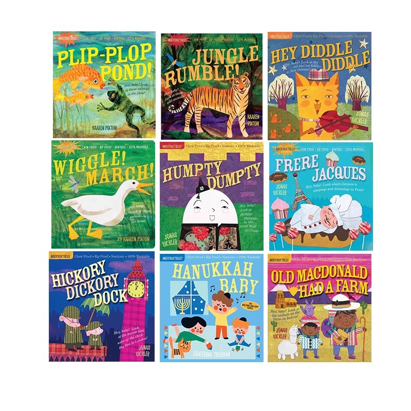 英文原版 Workman Indestructibles Baby 低幼宝宝探索世界 9册 咬咬书 低幼行为习惯 0-2岁婴幼儿早教启蒙认知亲子互动