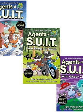 英文原版 Agents of S.U.I.T. 3-Book Slipcase 鳄鱼侦探员外传 3册合售 全彩漫画 侦探推理爆笑故事书 中小学课外英文阅读